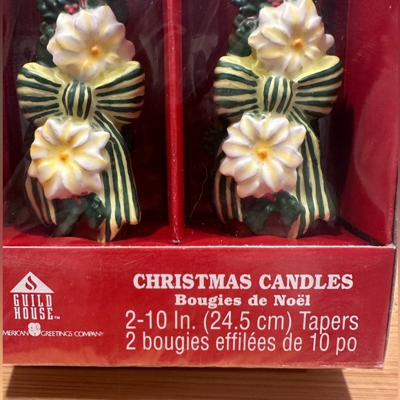 New in Box Vintage Christmas Candles. 2-10” Red, Green & Yellow Tapers! - Picture 3 of 5